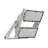 Ledvance Proiettore LED Max Radial 10 Aluminium Grigio 900W 154800lm 180d - 830 Luce Calda -  | IP66 - Simmetrico
