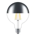 Philips Classic LED Globe E27 Filamento Mirror Chiara 120mm 7.2W 650lm - 827 Bianco Molto Caldo | Dimmerabile - Sostitutiva 60W
