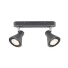 Nordlux Eik 2 Faretti Metallo Grigio | Adatto per 2x GU10